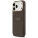 Guess Peony Hot Stamp MagSafe dėklas iPhone 17 Pro Max telefonui, rudas