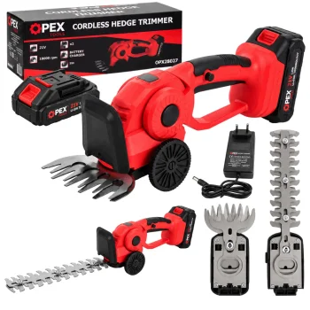Akumuliatorinės žolės ir gyvatvorės žirklės 2in1 OPEX TOOLS OPX28027, 21V