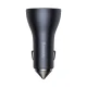 Baseus Golden Contactor Pro car charger USB-A + 2x USB-C 65W dark gray (CGJP010013)
