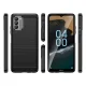 Dėklas Nokia G400 Carbon Case, lankstus TPU nugarėlė, juodas