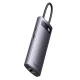 Baseus StarJoy Series 6in1 USB-C šakotuvas (3x USB 3.0, HDMI, PD, RJ45)