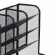 Metal Desk Organizer, 9 Compartments and Drawer, Black