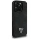 Guess Grained Hot Stamp Peony Triangle Logo MagSafe dėklas iPhone 16 Pro Max, juodas