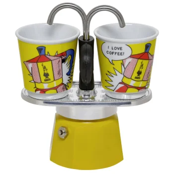 Bialetti MINI EXPRESS Lichtenstein kavavirės rinkinys, geltonas