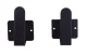 Wall-Mounted Holder for Pot Lids and Cutting Boards, Metal, 2 Pcs, Black