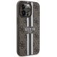 Guess dėklas iPhone 13 Pro Max telefonui 4G Printed Stripes MagSafe, rudas