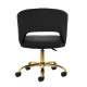 Beauty Salon Swivel Chair 4Rico QS-OF212G Velvet, Black