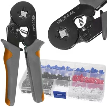 Bigstren 23271 Wire Ferrule Crimping Tool 0.25-10mm2 with 500 Ferrules