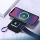 Išorinė baterija 3mk PastelUp, 10000 mAh, 22.5W, USB 1A1C, juoda