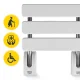 4FIZJO Wall-Mounted Folding Shower Seat, White