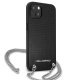 Karl Lagerfeld dėklas su grandinėle iPhone 13 mini telefonui, juodas