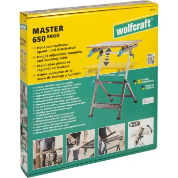 Wolfcraft MASTER 650 ERGO darbinis ir užspaudimo stalas