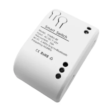 Tuya išmanusis relinis jungiklis 1 kanalo Wi-Fi, RF, 10A, DC 7-32V