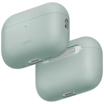 Uniq Lino Silicone dėklas ausinėms AirPods Pro 3, žalias