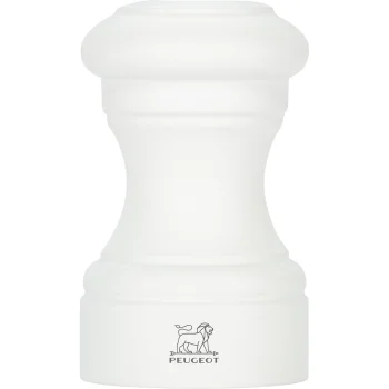 Peugeot Bistro druskos malūnėlis iš buko medienos 9 cm, matinis baltas