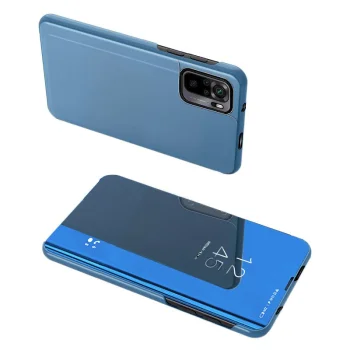 Atverčiamasis dėklas Clear View Case – Xiaomi Redmi Note 11 Pro+ / Mi 11i / Poco X4, mėlynas