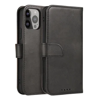 Magnet Case elegant case cover case with a flip and stand function  iPhone 14 Pro Max black