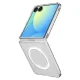 \"Spigen AirSkin Mag\" dėklas su MagSafe, skirtas Samsung Galaxy Z Flip 7, skaidrus