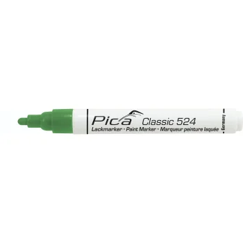 Pramoninis dažų žymeklis Pica Classic 524/36, apvalus antgalis 2–4 mm, žalias