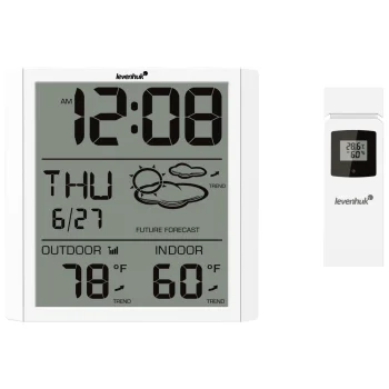 Levenhuk Wezzer PLUS LP30 Thermometer with Wireless Sensor, White