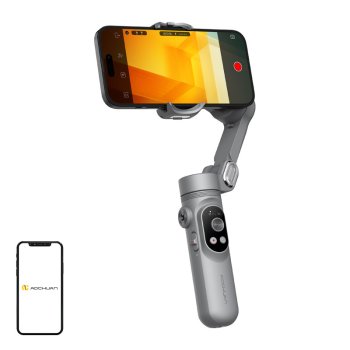 AOCHUAN Smart X trijų ašių išmaniojo telefono stabilizatorius, pilkas