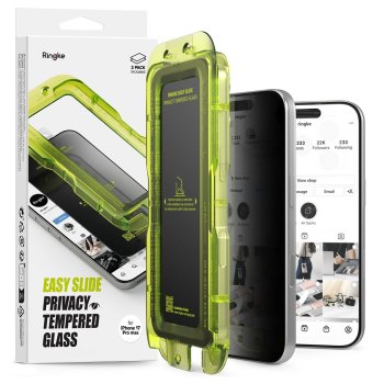 Ringke iPhone 17 Pro Max Screen Protector Easy Slide Privacy 2-pack