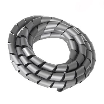 Maclean MCTV-687S Spiral Cable Organizer, 20.4-22mm, 3m, Silver