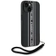 Karl Lagerfeld Saffiano Athleisure Stripes Cord dėklas iPhone 15, rausvas