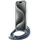 Guess Crossbody Cord 4G Print case for iPhone 15 Pro Max - blue