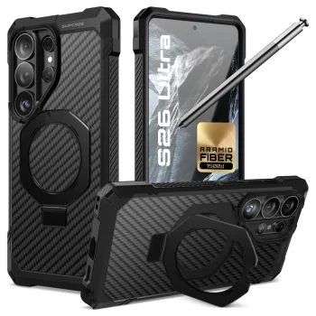 Dėklas Supcase UB Grip Mag MagSafe skirtas Samsung Galaxy S26 Ultra, juodas
