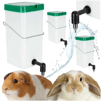 Rabbit Water Bottle for Small Animals and Rodents 1L, 3 Pack