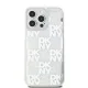 DKNY Liquid Glitter Multilogo dėklas iPhone 15 Pro Max telefonui, baltas