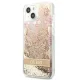 Guess Paisley Liquid Glitter dėklas iPhone 13 mini, auksinis