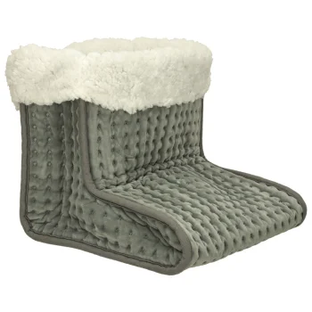 Electric Foot Warmer with Thermostat, 9 Heat Levels, Soft Liner, Grey