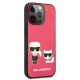 Karl Lagerfeld Ikonik Karl & Choupette dėklas iPhone 13 Pro / 13, Fuksijų