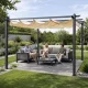 Multigarden sodo ir terasos pergola, 3x4 m, plieninė, smėlio spalvos