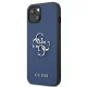 Guess Saffiano 4G Metal Logo dėklas iPhone 13 mini, Mėlynas