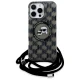 Karl Lagerfeld dėklas iPhone 16 Pro Max su MagSafe ir juostele, juodas