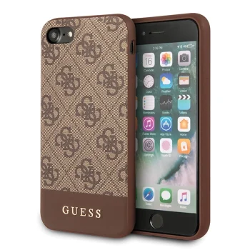 Guess 4G Stripe dėklas, skirtas Apple iPhone 7 / 8 / SE (2020/2022), rudas