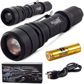 Taktinis žibintuvėlis Bailong 603, USB, CREE XM-L3-U3