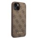 Guess dėklas iPhone 15 Plus telefonui 4G Metal Gold Logo, rudas