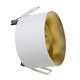 Maclean MCE457 W/G Recessed Spotlight Fixture, GU5.3, 70x40mm, White/Gold