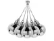 Christmas Tree Baubles 3cm, 36 Pcs, Silver and White