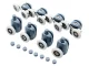 Dušo kabinos durelių ratukų rinkinys, 8 vnt., plastikas/plienas (23 mm)