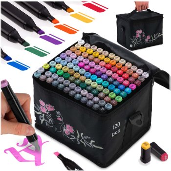 Nukido NK-913 Alcohol Markers with Bag, 120 pcs