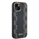 DKNY dėklas iPhone 15 / 14 / 13 su MagSafe, Leather Checkered Mono Pattern, juodas