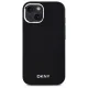 DKNY dėklas iPhone 14 su MagSafe, Plain Logo, juodas