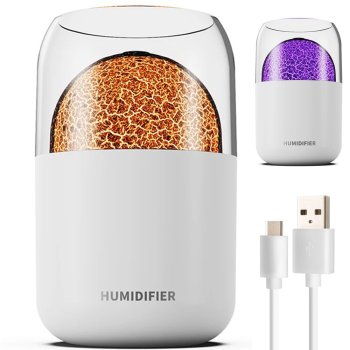 Ultragarsinis oro drėkintuvas ir aromato difuzorius su LED, 300 ml