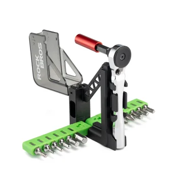 Rockbros Bike Tool Set with Mini Ratchet and Bits, Translucent Green