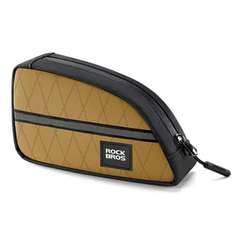 Rockbros rėmo krepšys dviračiui, 0.8l, rudas